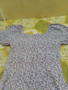Floral Puff Sleeve Mini Dress