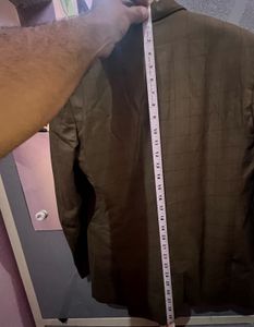 Stylish Brown Plaid Blazer