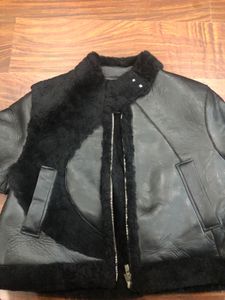 Heliot Emil Black Shearling Leather Jacket