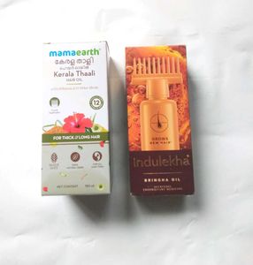 Combo Mamaearth & Indulekha Hair Oil