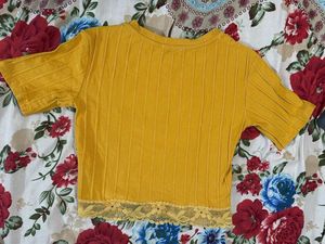 Zara Mustard Top