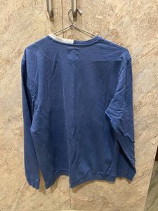 Embossed Print Sweatshirt (Blue)