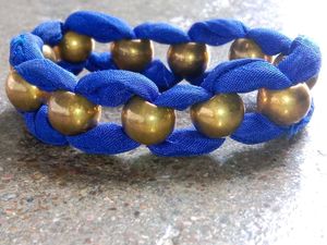 Blue & Gold Bracelet