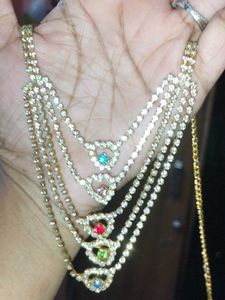 Rhinestone Heart Layered Necklace