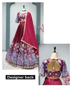 Maroon Printed Lehenga Choli