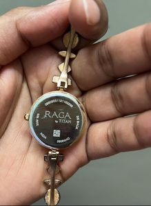 Titan Raga-Elegant Rose Gold Beaded Watch