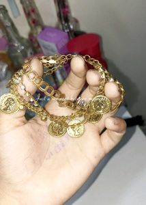 Gold Coin Charm Bracelet