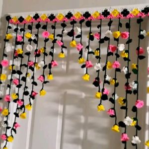 Crochet Floral Doorway Curtain