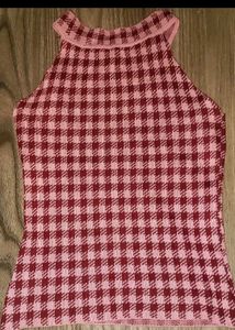 Girls&#39; Plaid Sleeveless Top