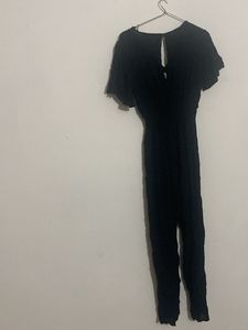 Black Embroidered Jumpsuit (New)
