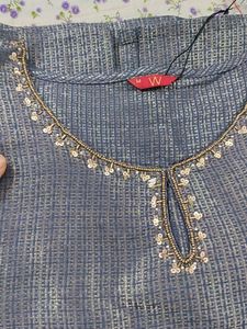 W Straight Shining Kurta For Women
