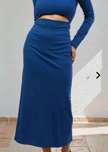 Blue Cutout Maxi Dress