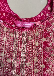 Elegant Pink Anarkali Kurti