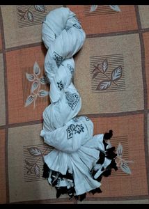 White Printed Dupatta