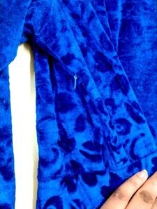 Blue Velvet Long Dress