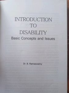 Introduction to Disability Basic Concepts and Issu
