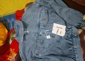 Denim Puff Sleeve Jacket