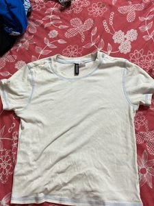 H&M White Crop Top