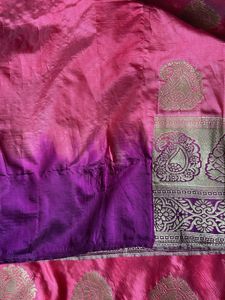 Elegant Pink Banarasi Saree