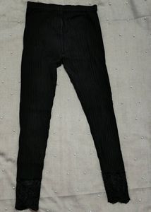 Black Leggings With Lace