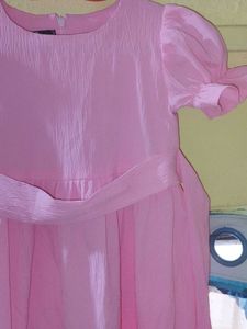 Pink Girls Dress with Belt