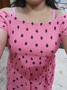 Beautiful Off shoulder Polka Dot Dress