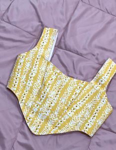 Yellow Print Corset Top