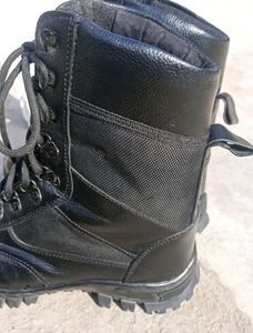 Black Leather Work Boots