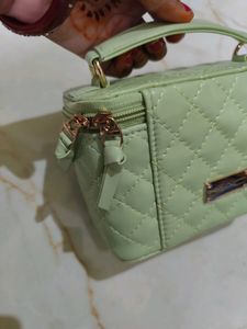 Mac Quilted Vanity Bag - Mint Green..