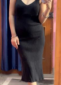 Black Bodycon Midi Dress