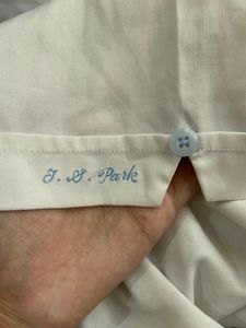 Tailored White Cropped Button Up Shirt