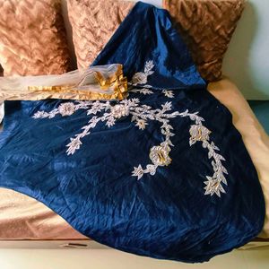 🛍️Blue &amp; Grey Embroidered Lehenga Choli⭐⭐