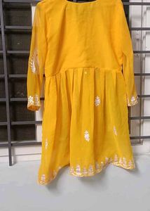 Yellow Embroidered Kurta
