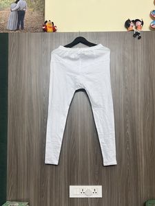 White Cotton Churidar Leggings