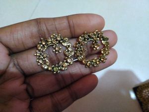 Fancy Golden Earrings