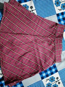 Red Plaid Skirt