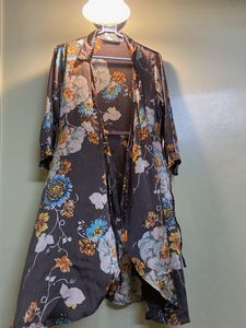 Floral Silk Wrap Dress