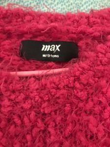 Pink Fuzzy Knit Dress