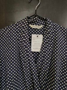 Navy Polka Dot Top