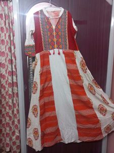 Cotton Printed Long Women Kurta