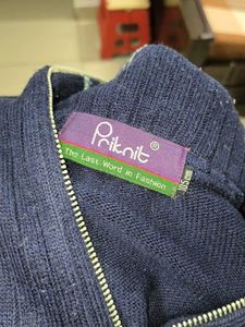 Navy Blue Patterned Sweater