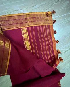 Elegant Maroon &amp; Gold Mekhla Piece