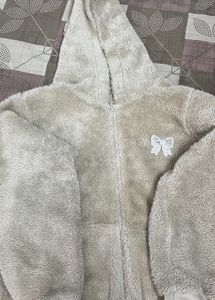 Fuzzy Fleece Zip-Up Hoodie