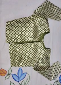 Green Brocade Blouse