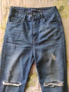 tokyo talkies Ripped Wide Leg Jeans