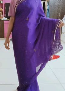 Trendy Solid Beautiful Saree