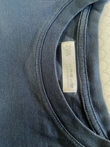 Blue Zara Graphic Print Tee