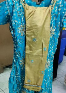 Traditional Chanderi Silk Suit 💙💛