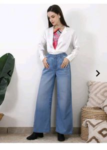 Wide Leg Denim Jeans