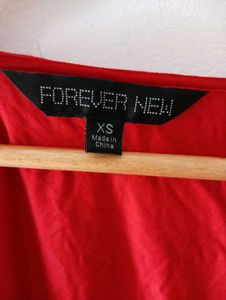 Forever New Red Ruffle Sleeve Top